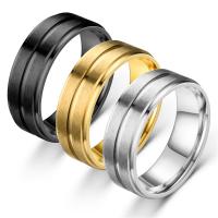 Edelstahl Ringe, plattiert, unisex & verschiedene Größen vorhanden, keine, 8mm, 5PCs/Menge, verkauft von Menge