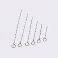 Stainless Steel Eyepins, DIY & different size for choice, original color, 100PCs/Bag, Sold By Bag