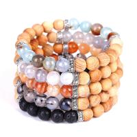 Agate Jewelry Bracelet, Unisex & anti-fatigue, more colors for choice, 8mm, Sold Per Approx 7.09 Inch Strand
