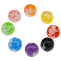 Resin Jewelry Beads Round plated Sold By Bag