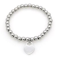 Stainless Steel Jewelry Bracelet, Heart, plated, anti-fatigue & for woman, more colors for choice, 185mm, Sold By Strand