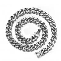 Stainless Steel Chain halskæde, poleret, forskellig størrelse for valg & for mennesket, 15MM, Solgt af Strand