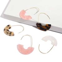 Acrylic Drop Earring with Brass injection moulding fashion jewelry & for woman 60*40mm Sold By Pair