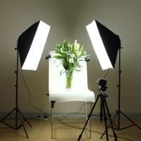 Kit Fotografía Luz, aleación de zinc, Soporte para la luz & soporte de la lámpara & caja de luz, Enchufe estándar europeo & Plegable & para la fotografía & desmontaje y montaje, Negro, 500x700mm, Vendido por Grupo