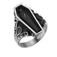 Titanium Steel Finger Ring, different size for choice & for man & blacken, 28mm, Sold By PC