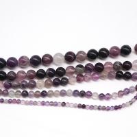 Purple Fluorite Beads Round polished DIY Sold Per Approx 15 Inch Strand
