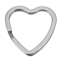 Stainless Steel Key Clasp, Heart, original color, 31x31x3mm, 200PCs/Lot, Sold By Lot