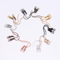 Iron Hook Earwire, plated, DIY & with loop, more colors for choice, nickel, lead & cadmium free, 20x17mm, 100PCs/Bag, Sold By Bag