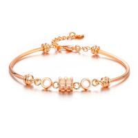 Bijoux bracelet en acier inoxydable, avec 5cm chaînes de rallonge, Plaqué de couleur d'or rose, bijoux de mode & pour femme, Vendu par Environ 6.9 pouce brin