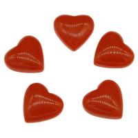Mode Harts Cabochoner, Hjärta, DIY, röd, 14x14mm, 500PC/Bag, Säljs av Bag