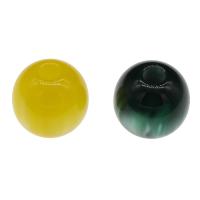 Resin European Beads, Round, different size for choice, more colors for choice, Hole:Approx 5mm, 200PCs/Bag, Sold By Bag