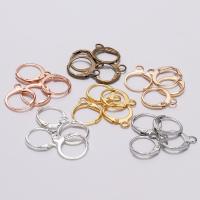 Brass Hoop Earring Components, plated, DIY, more colors for choice, nickel, lead & cadmium free, 15x12mm, 20PCs/Bag, Sold By Bag