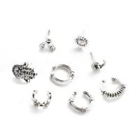 Zinc Alloy Stud Earring Set plated 8 pieces & for woman nickel lead & cadmium free Sold By Set