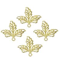 Fashion Iron Pendants Leaf gold color plated hollow nickel lead & cadmium free Approx 1.8mm Sold By Bag