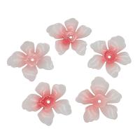 Iron Bead Caps, Flower, stoving varnish, pink, nickel, lead & cadmium free, 22x2mm, Hole:Approx 1.3mm, 1000PCs/Bag, Sold By Bag