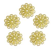 Fashion Iron Pendants, Flower, gold color plated, hollow, nickel, lead & cadmium free, 23x0.4mm, Hole:Approx 1.8mm, 1000PCs/Bag, Sold By Bag