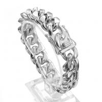 Stainless Steel Jewelry Bracelet plated fashion jewelry & for man Sold Per Approx 8.66 Inch Strand