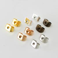 Iron Ear Nut Component, plated, different size for choice, more colors for choice, nickel, lead & cadmium free, 200PCs/Bag, Sold By Bag