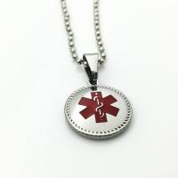 Stainless Steel Pendants Flat Round epoxy gel 19mm Sold By PC