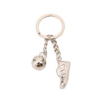 Tibetan Style Key Chain, platinum color plated, Unisex & different styles for choice & enamel, nickel, lead & cadmium free, 4PCs/Lot, Sold By Lot