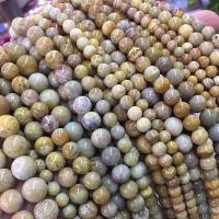 Chrysanthemum Stone Beads, Round, natural, different size for choice, Hole:Approx 1.5mm, Length:Approx 15 Inch, Sold By Lot