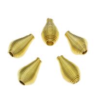 Iron Tips, gold color plated, hollow, nickel, lead & cadmium free, 16x10mm, Hole:Approx 4mm, Approx 1000PCs/KG, Sold By KG