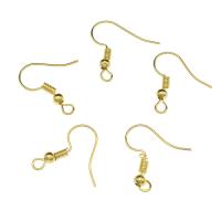 Iron Hook Earwire, gold color plated, with loop, nickel, lead & cadmium free, 20x18x3mm, Hole:Approx 2mm, 1000PCs/Bag, Sold By Bag