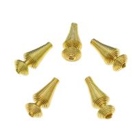 Iron Tips, gold color plated, DIY, nickel, lead & cadmium free, 23x9mm, Hole:Approx 2.4mm, Approx 1000PCs/KG, Sold By KG