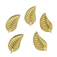 Fashion Iron Pendants, Leaf, gold color plated, nickel, lead & cadmium free, 19x10x1mm, Hole:Approx 1mm, 1000PCs/Bag, Sold By Bag