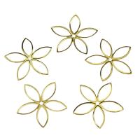 Iron Bead Caps, Flower, gold color plated, nickel, lead & cadmium free, 24x1mm, Hole:Approx 1.5mm, 1000PCs/Bag, Sold By Bag