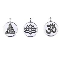 Tibetan Style Pendants, antique silver color plated, different styles for choice, nickel, lead & cadmium free, 14.8x19mm, Hole:Approx 2.5mm, 100PCs/Bag, Sold By Bag