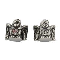 Stainless Steel European Beads 316L Stainless Steel Angel with rhinestone & blacken Approx 5mm Sold By Bag