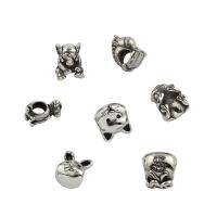 Stainless Steel European Beads, 316L Stainless Steel, different styles for choice & blacken, Hole:Approx 4,5mm, 5PCs/Bag, Sold By Bag