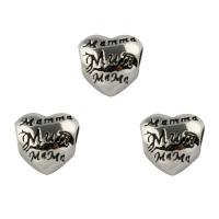Stainless Steel European Beads, 316L Stainless Steel, Heart, enamel, original color, 11x11x7mm, Hole:Approx 4mm, 5PCs/Bag, Sold By Bag