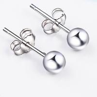 925 Sterling Silver Stud Earrings sterling silver post pin & for woman silver color Sold By Lot