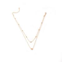 Zinc Alloy smykker halskæde, forgyldt, oval kæde & kuglekæde & forskellige stilarter for valg & for kvinde, nikkel, bly & cadmium fri, 2Strands/Lot, Solgt af Lot