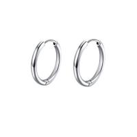 925 Sterling Silver Hoop Earrings, sterling silver hoop earring, Donut, plated, Unisex & different size for choice, more colors for choice, Sold By Pair
