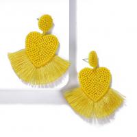 Zinc Alloy Tassel Earring with Seedbead plated fashion jewelry & for woman nickel lead & cadmium free Sold By Box
