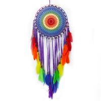 Fashion Dream Catcher Iron with Cotton Thread & Feather handmade multi-colored nickel lead & cadmium free Sold By PC