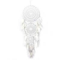 Fashion Dream Catcher Iron with Velveteen & Feather & Wood handmade white nickel lead & cadmium free Sold By PC