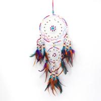 Fashion Dream Catcher, Iron, with Feather, handmade, vintage, multi-colored, nickel, lead & cadmium free, 700x200mm, Sold By PC