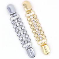 Iron Collar Bar plated for woman & with rhinestone & hollow nickel lead & cadmium free 127*25mm Sold By Bag