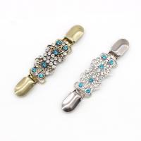 Zinc Alloy Collar Bar plated for woman & with rhinestone & hollow nickel lead & cadmium free 120*28mm Sold By Bag
