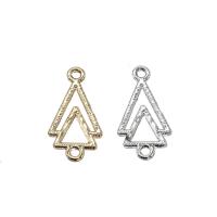 Tibetan Style Connector, Triangle, plated, 1/1 loop, more colors for choice, nickel, lead & cadmium free, 24x12x1.50mm, Hole:Approx 1.5mm, Approx 100PCs/Bag, Sold By Bag