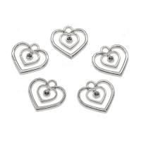Zinc Alloy Pendant Cabochon Setting Heart platinum color plated nickel lead & cadmium free Approx 1.5mm Approx Sold By Bag