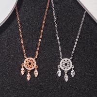 925 Sterling Silver Necklaces Dream Catcher plated for woman & with rhinestone Length Approx 20 Inch Sold By PC