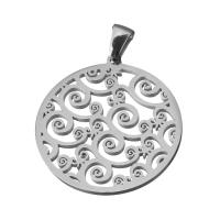Stainless Steel Pendants, fashion jewelry & hollow, original color, 28x30x1.5mm, Hole:Approx 3x5.5mm, 10PCs/Lot, Sold By Lot