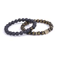 Agate Couple Bracelet, Unisex & different styles for choice & radiation protection, more colors for choice, 8mm, Sold Per Approx 7.28 Inch Strand