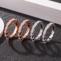 Ezüst ékszer Finger Ring, 925 ezüst, galvanizált, különböző méretű a választás & a nő & strasszos, több színt a választás, Által értékesített PC