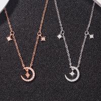 925 Sterling Silver Necklaces plated for woman & with rhinestone 12mm Length Approx 20 Inch Sold By PC